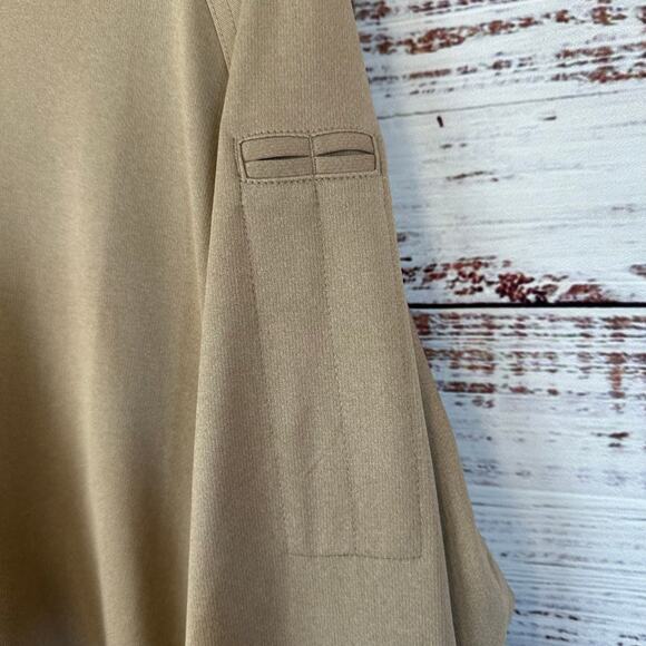 Men's EUC Propper Tactical Tan Long Sleeve Polo Shirt Wicking Pen Pocket Size XL - Picture 4 of 5